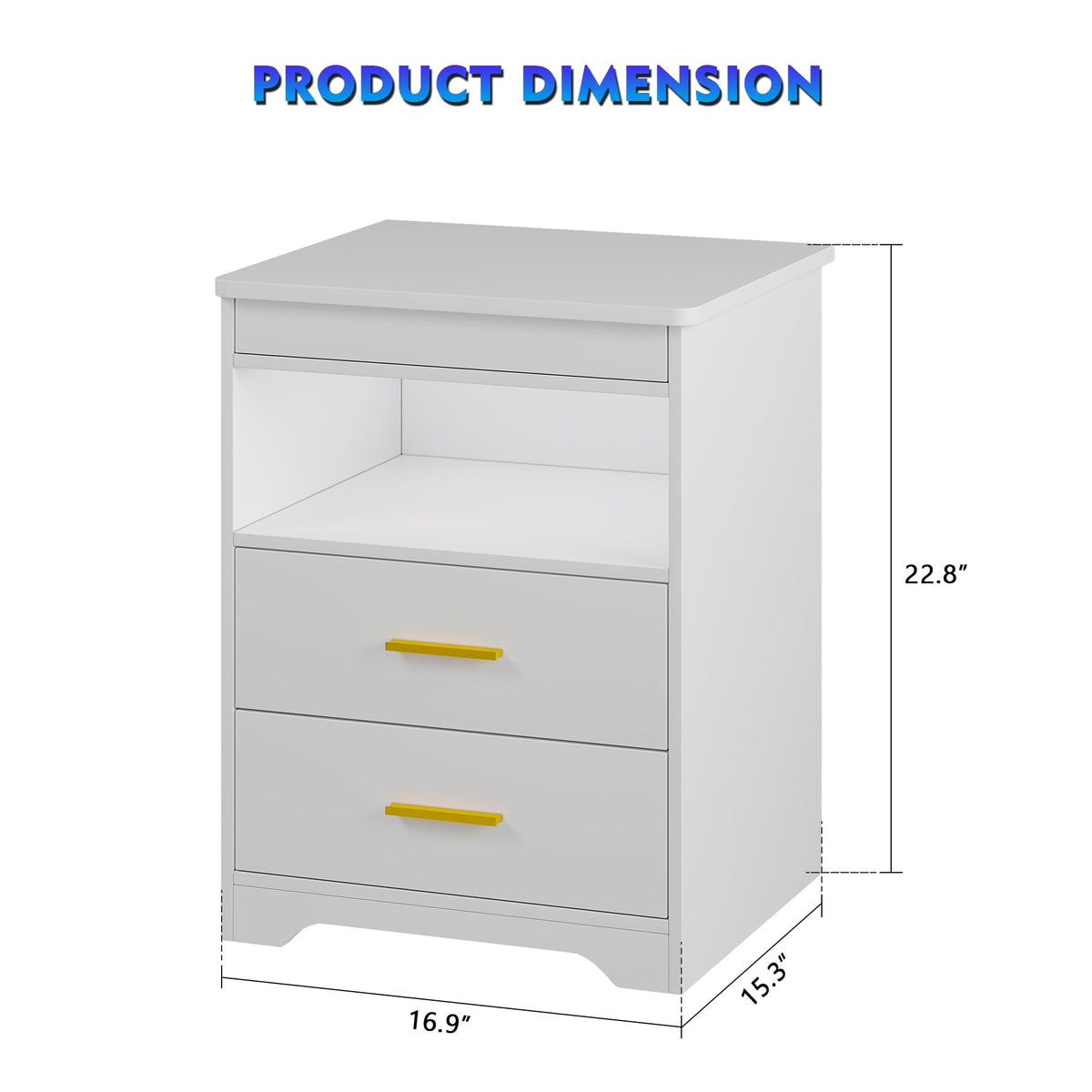 Nightstand with Gun Drawer Secret Stashing