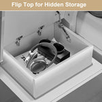 Nightstand with Flip-Top Hidden Storage Space