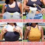Sports Bra Hidden Flask Pouch – 25oz, Large, Leak Proof