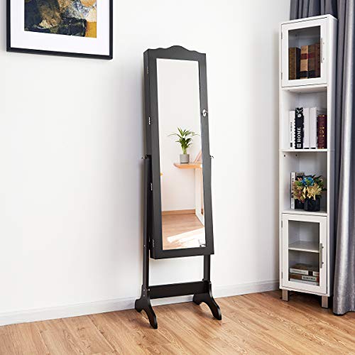 Elegant Storage Cabinet with Mirror Trim and Diamond Design main image 0