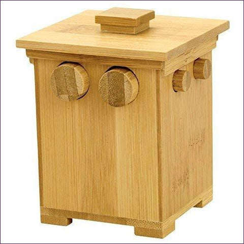 Wooden Bamboo Puzzle Box - Brainteaser- Cool puzzles and brain teasers try and solve the puzzle and find the secret compartment and hidden door, great gift ideas -Secret Stashing