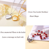 Heart-Shaped 18K Gold Plated I Love You Engraved Photo Locket Necklace - Secret Stashing - Concealment Furniture, Diversion Safes, Home Security Safes