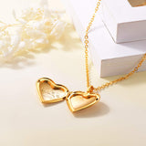 Heart-Shaped 18K Gold Plated I Love You Engraved Photo Locket Necklace - Secret Stashing - Concealment Furniture, Diversion Safes, Home Security Safes