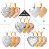 Heart-Shaped 18K Gold Plated I Love You Engraved Photo Locket Necklace - Secret Stashing - Concealment Furniture, Diversion Safes, Home Security Safes