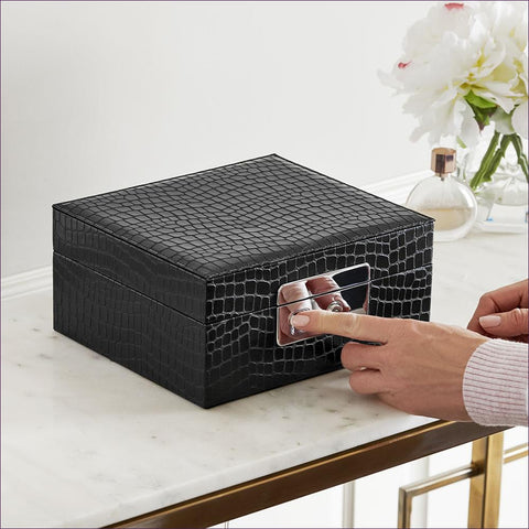 The Biometric Secure Jewelry Box - Concealment furniture and gun concealment furniture to hide your money, pistol, rifle or other weapons, keep guns safe away from kids with hidden compartment furniture -Secret Stashing