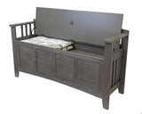 Entryway Bench with Locking Gun Concealment – Grey