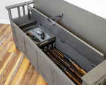 Entryway Bench with Locking Gun Concealment – Grey
