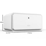 1.45 cu ft Biometric Safe with Keypad & Backup Key – White