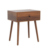 Walnut Nightstand with Hidden Compartment – Mid-Century