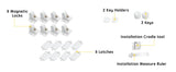Adhesive Magnetic Cabinet Locks for Baby Safety (8 Locks, 2 Keys)