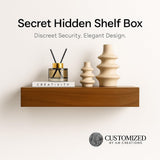 Minimalist Walnut Secure Floating Concealment Shelf