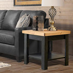 Concealment Nightstand with Hidden Compartment – Black/Honey