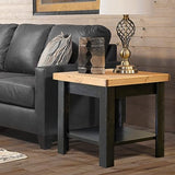 Concealment Nightstand with Hidden Compartment – Black/Honey