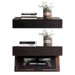 Rustic Floating Concealment Shelf with RFID Lock – Espresso