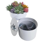 Flower Pot Hidden Safe – Diversion Safe with Key Lock (No Plants)