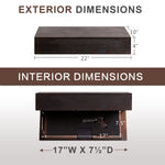 Rustic Floating Concealment Shelf with RFID Lock – Espresso