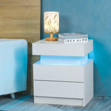 Nightstand with Flip-Top Hidden Storage Space