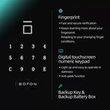 1.45 cu ft Biometric Safe with Keypad & Backup Key – White