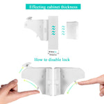 Adhesive Magnetic Cabinet Locks for Baby Safety (8 Locks, 2 Keys)