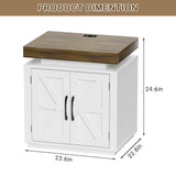 Farmhouse Nightstand with Secret Drawer (Concealment Furniture)