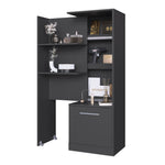 Modern Nightstand with Lockable Hidden Compartment