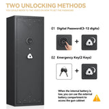 Large 10–15 Gun Safe Cabinet for Home | Quick-Access Rifle & Pistol