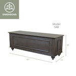 Hope Chest Bench with Locking Gun Concealment – Grey