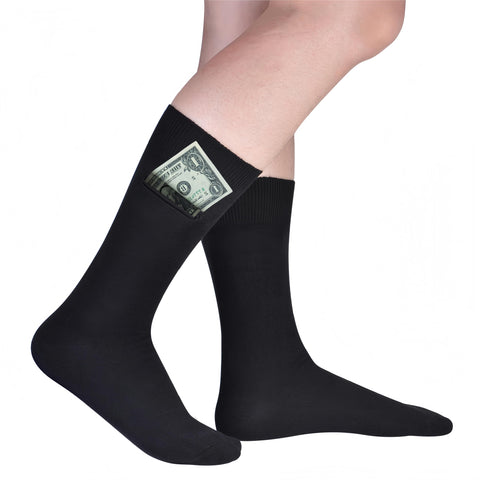 Anti-Theft Hidden-Pocket Ankle Travel Socks (Size 9–12)