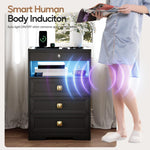 Nightstand Set 2 with Lockable Gun Drawer