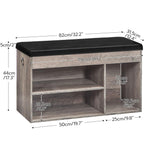 Entryway Shoe Bench with Cushion | Flip-Top Storage & Adjustable Shelf