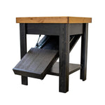 Concealment Nightstand with Hidden Compartment – Black/Honey
