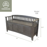 Entryway Bench with Locking Gun Concealment – Grey