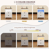 Farmhouse Smart Nightstand with Hidden Biometric Safe Drawer