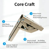 STRFNEXUS Heavy-Duty Nickel-Plated Concealed Cabinet Door Hinges