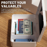 Biometric Fingerprint Storage Box – Portable, White