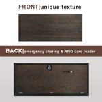 Rustic Floating Concealment Shelf with RFID Lock – Espresso