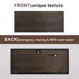 Rustic Floating Concealment Shelf with RFID Lock – Espresso