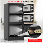 Extra Large Home Safe Fireproof Waterproof with 3 Doors - Secret Stashing - Concealment Furniture, Diversion Safes, Home Security Safes