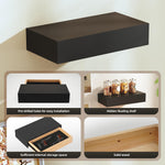 Wood Concealment Floating Shelf with Hidden Drawer (15.7″)