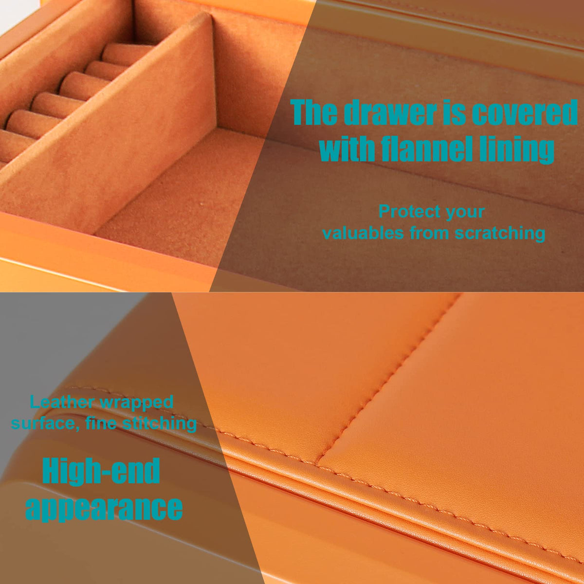 Leather Wrapped Jewelry Storage Safe | Secret Stashing