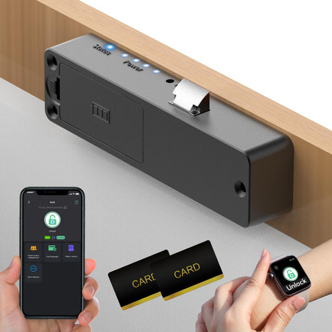 Invisible Smart Cabinet Lock – Bluetooth/RFID Keyless Drawer Lock