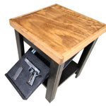 Concealment Nightstand with Hidden Compartment – Black/Honey