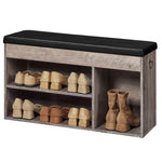 Entryway Shoe Bench with Cushion | Flip-Top Storage & Adjustable Shelf