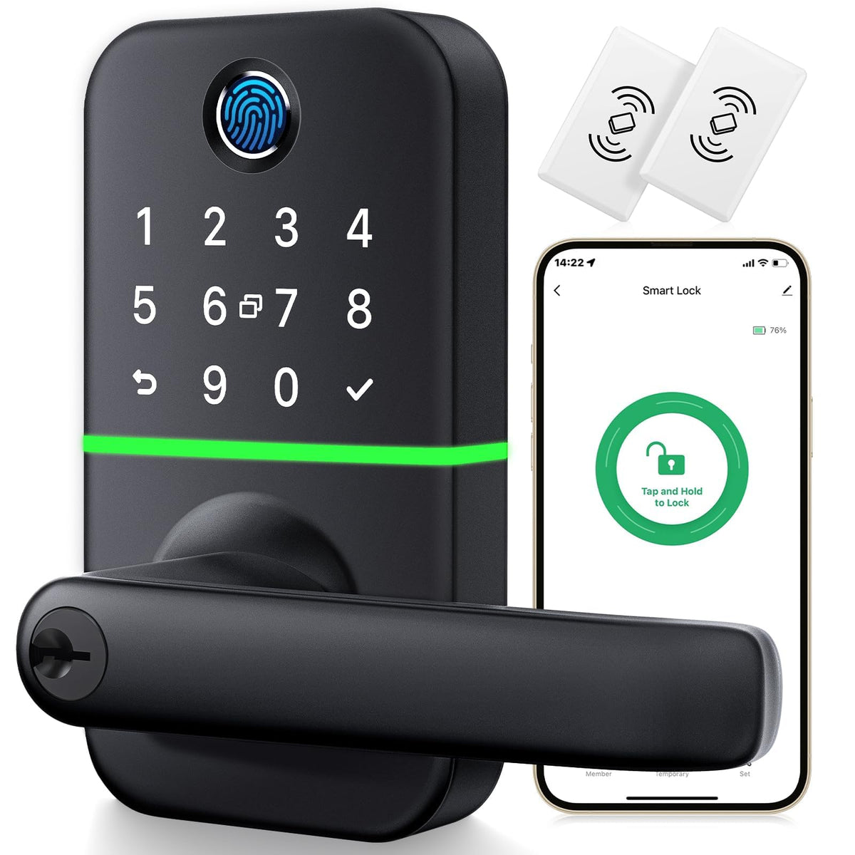 Keypad Fingerprint Door Lock for Front Door | Deadbolt Alternative ...