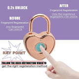 Heart Shaped Fingerprint Padlock - Secret Stashing - Concealment Furniture, Diversion Safes, Home Security Safes