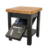 Concealment Nightstand with Hidden Compartment – Black/Honey
