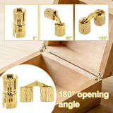 Fukaisu Premium 180° Invisible Brass Barrel Hinges (8-Piece Set)
