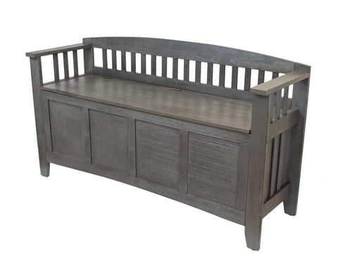 Entryway Bench with Locking Gun Concealment – Grey