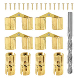 Fukaisu Premium 180° Invisible Brass Barrel Hinges (8-Piece Set)