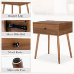 Walnut Nightstand with Hidden Compartment – Mid-Century